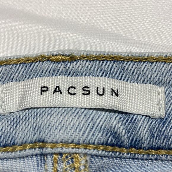 PACSUN NWOT Super Hi-Rise Jegging light wash raw hem jeans 28 - Picture 6 of 9